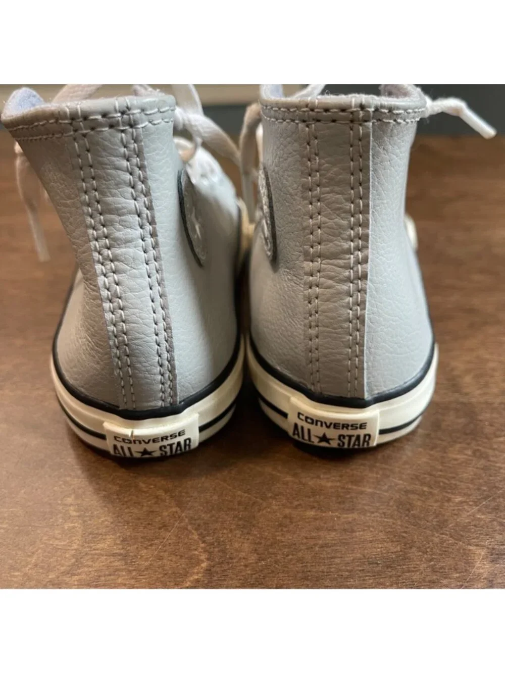 Converse Chuck Taylor All Star Hi Leather Sneakers Wolf Grey Toddler Size 9 Wool